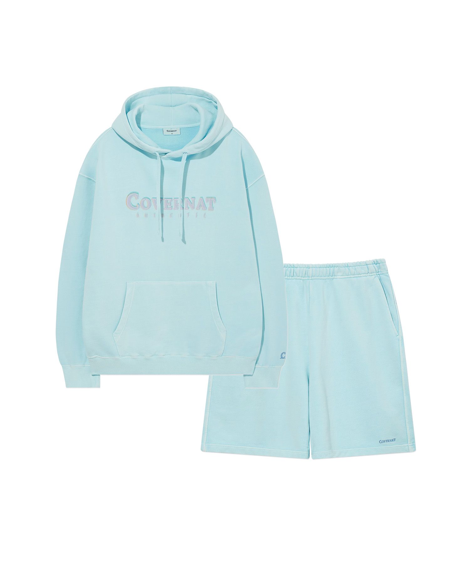 パーカー・フーディ COVERNAT Authentic Logo Dyed Hoodie Sky Blue MUSINSA | COVERNAT [SET] Authentic Logo Dying Hoodie Sky Blue