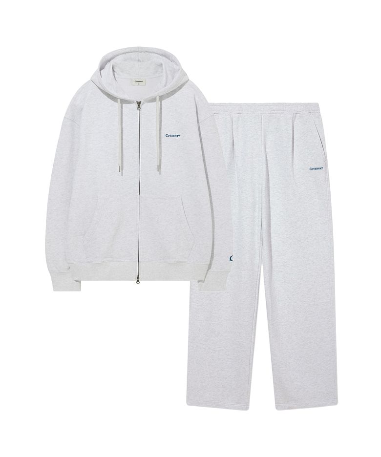[SET] 스몰 어센틱 후드집업 Heather Gray