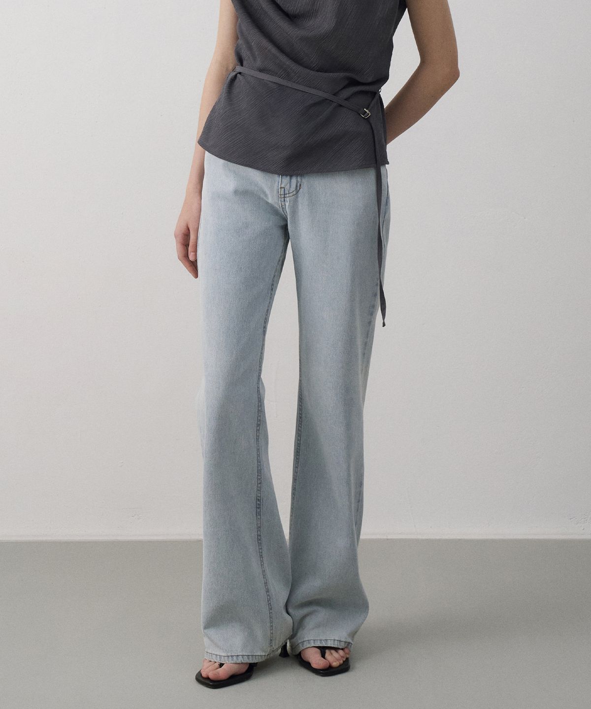 라메레이(LAMEREI) [기장선택]Summer Semi Bootcut Denim[LMBFSU25DN5213]-Light Blue