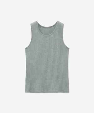 코튼 리브드 슬리브리스 [멜란지그레이]