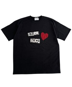 Love Rock Patchwork T-shirt ((black))