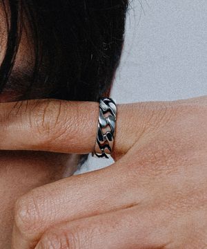 WSM011 Bold Chain Ring