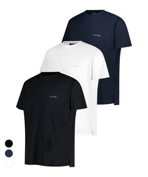 [3PACK] 에어로 터치 스탠다드핏 숏 반팔 티셔츠 상의 슬리브 M (3컬러)