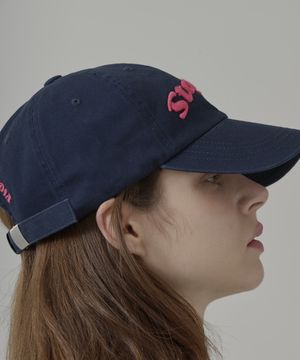 볼륨 로고 워싱 볼캡 [네이비]