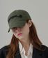 볼륨 로고 워싱 볼캡 [카키]