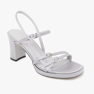 에디션 큐빅 글리터 슬링백 힐 O55S156