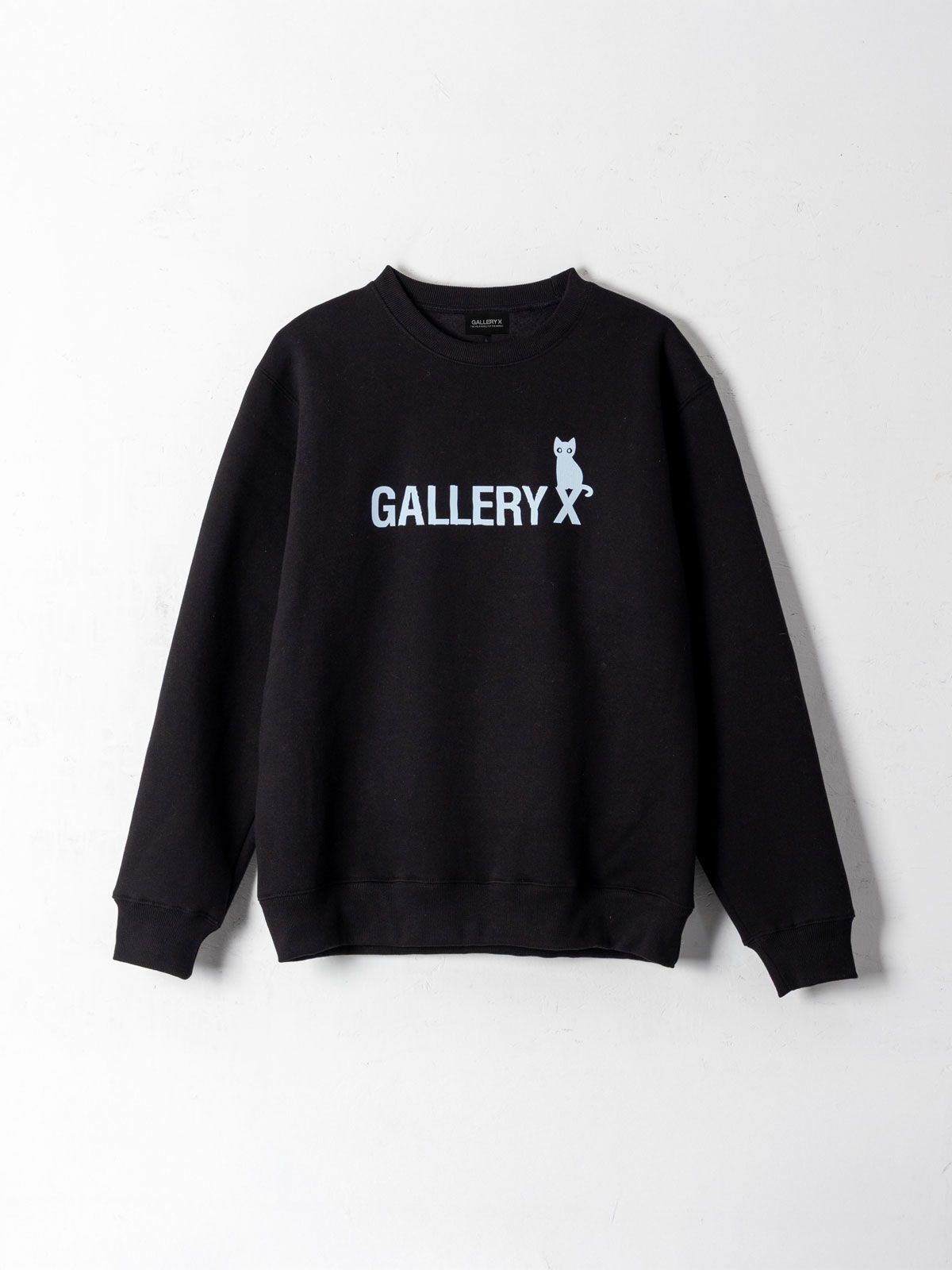 갤러리 엑스(GALLERY X) Little Cat Sweat Shirt Black (Fleece)