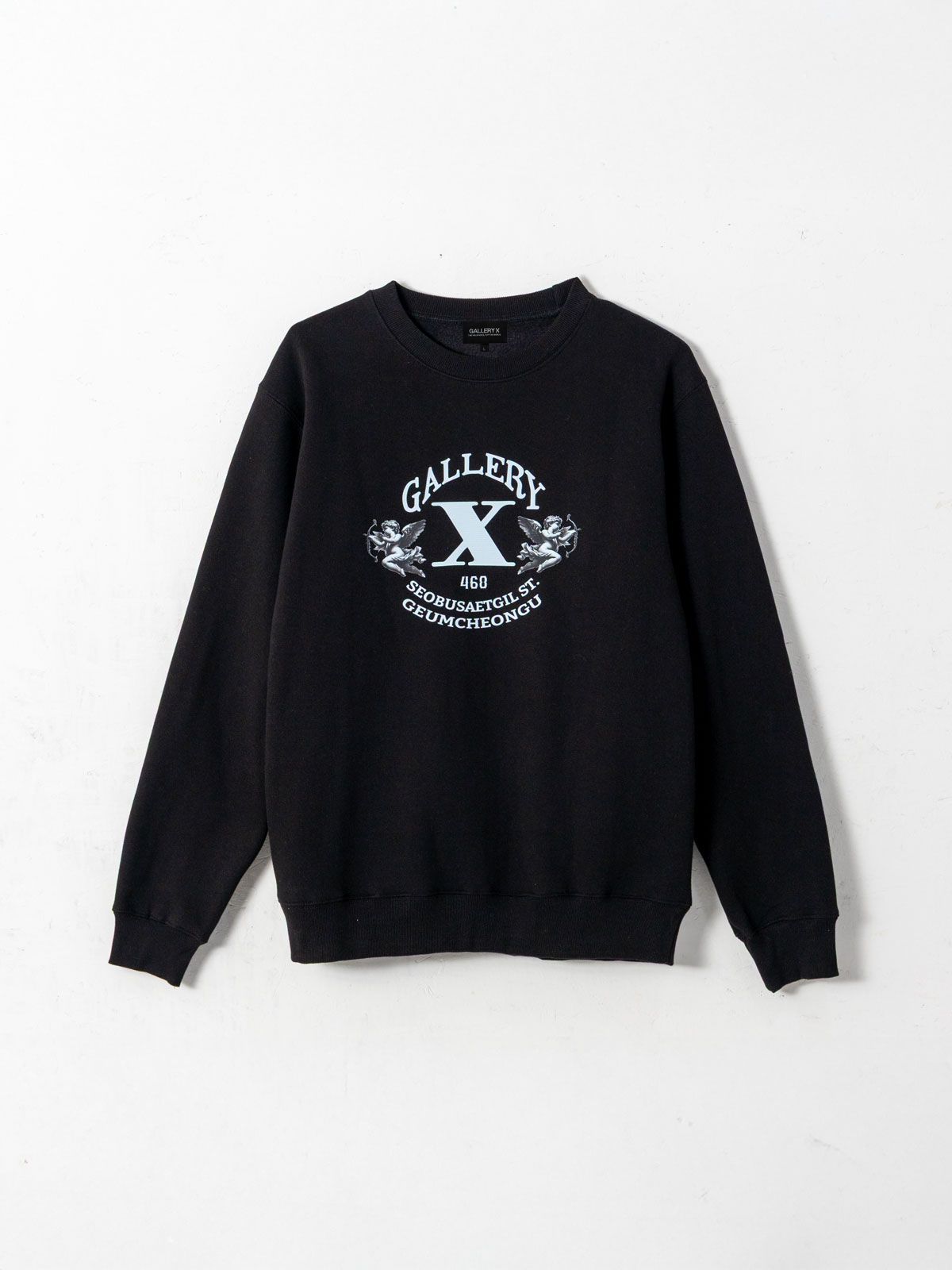 갤러리 엑스(GALLERY X) X-Angel Wings Sweat Shirt Black (Fleece)