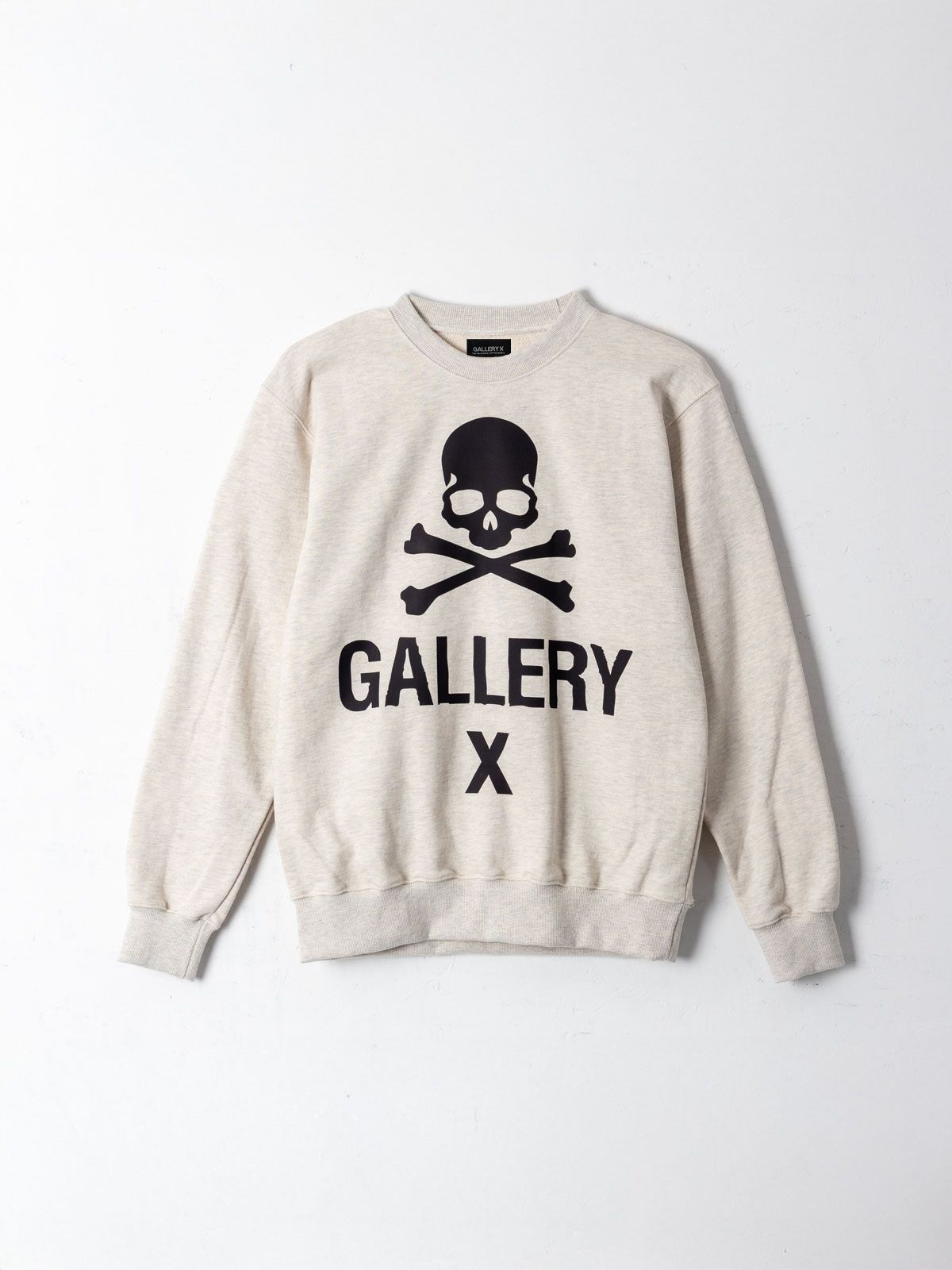 갤러리 엑스(GALLERY X) Black Skull-X Sweat Shirt Black (Terry)