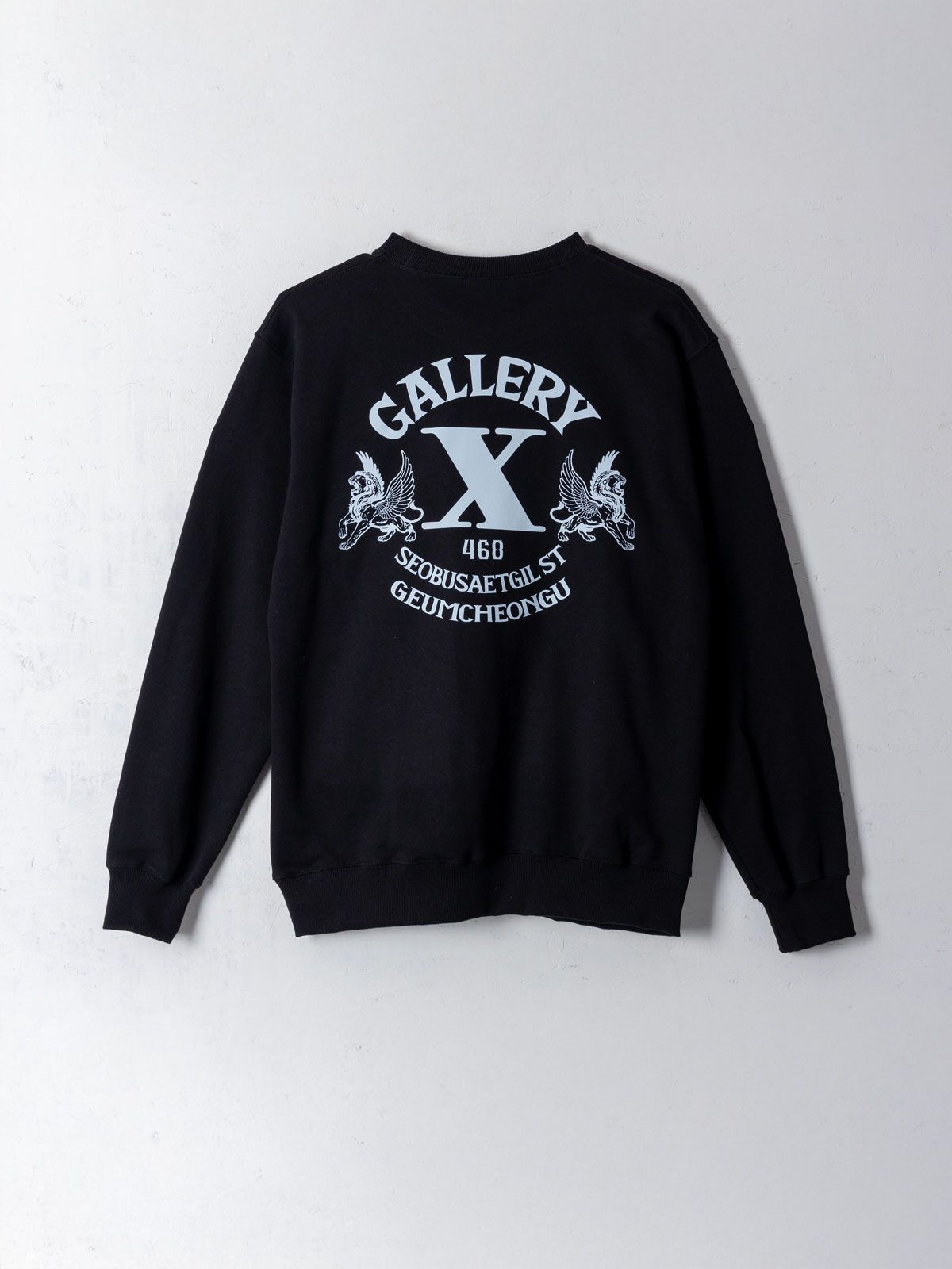 갤러리 엑스(GALLERY X) Winged Lion Sweat Shirt Black (Terry)