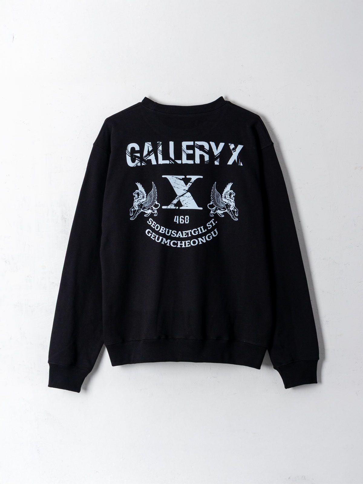 갤러리 엑스(GALLERY X) Angel Winged Lions Sweat Shirt Black (Terry)