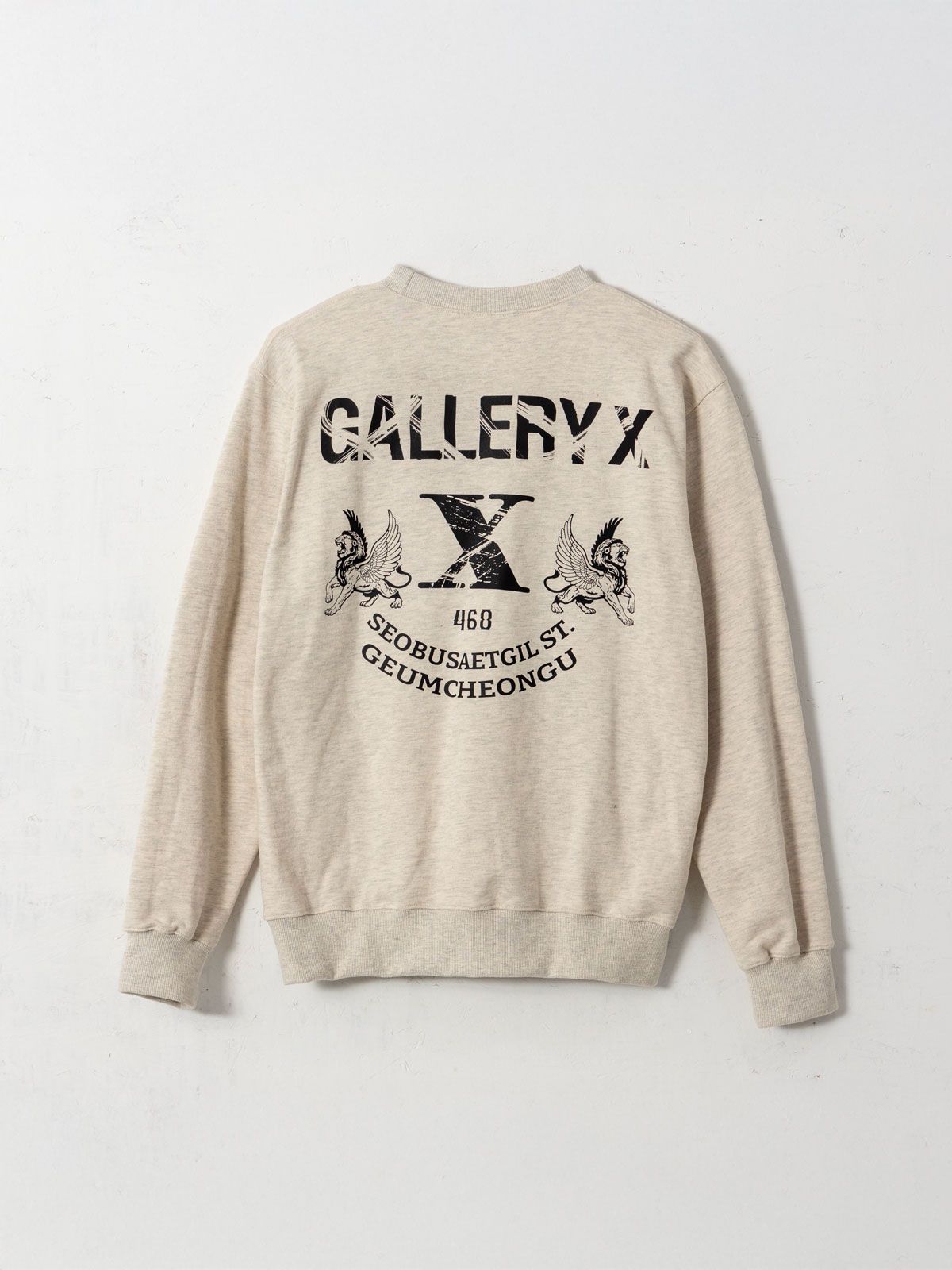 갤러리 엑스(GALLERY X) Angel Winged Lions Sweat Shirt Oatmeal (Terry)
