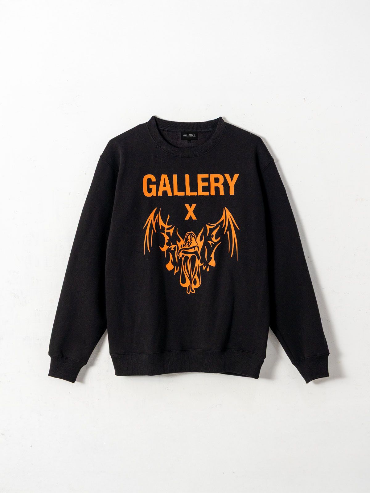 갤러리 엑스(GALLERY X) Orange Angel Wings Sweat Shirt Black (Terry)