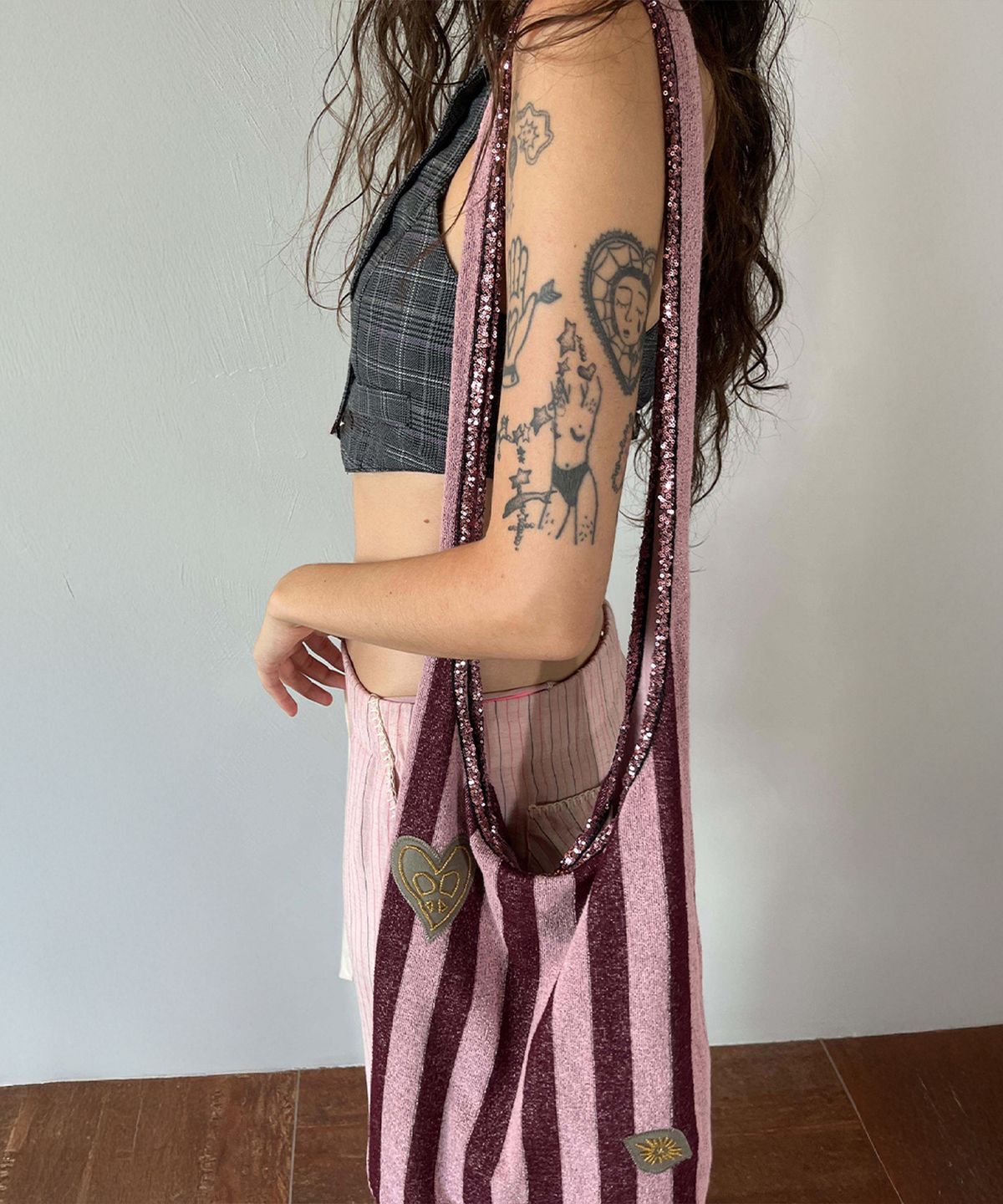 스컬프터(SCULPTOR) Terry Hobo Bag Berry