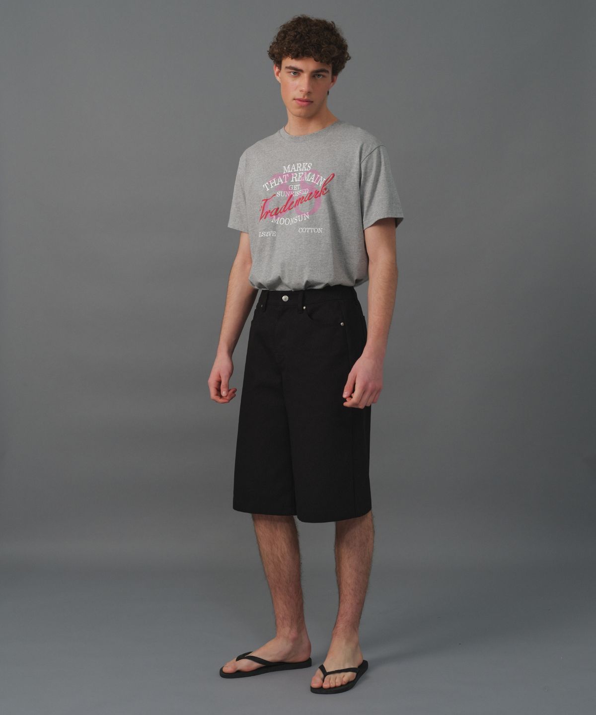 문선 아카이브(MOONSUN ARCHIVE) M.C UNISEX, Bermuda Carpenter Pants / Black