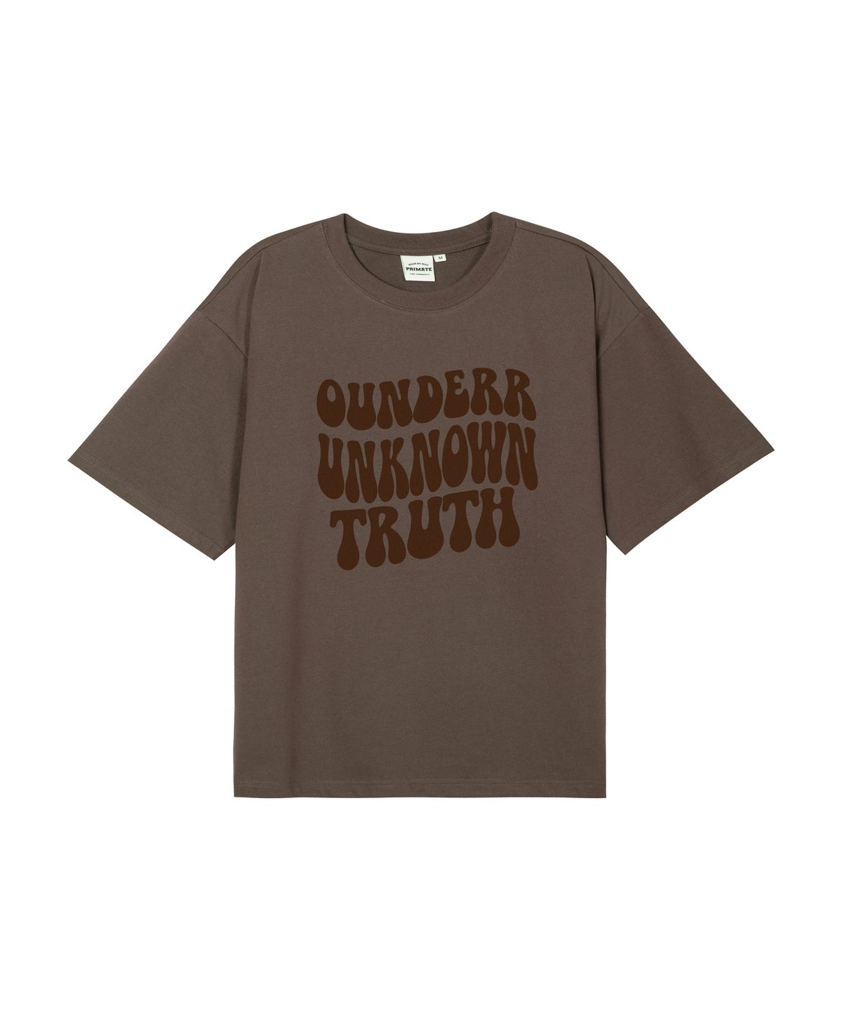 오언더알(OUNDERR) 언노운 오버핏 반팔 티셔츠 (모카)