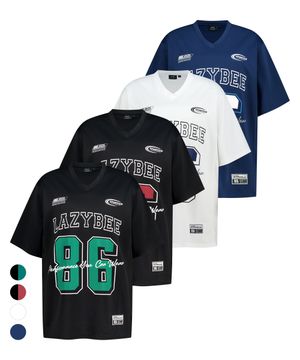 [3PACK] 믹스드 매쉬 럭비 져지 상의 반팔 오버핏 운동복 숏 슬리브 티셔츠 M (4컬러)