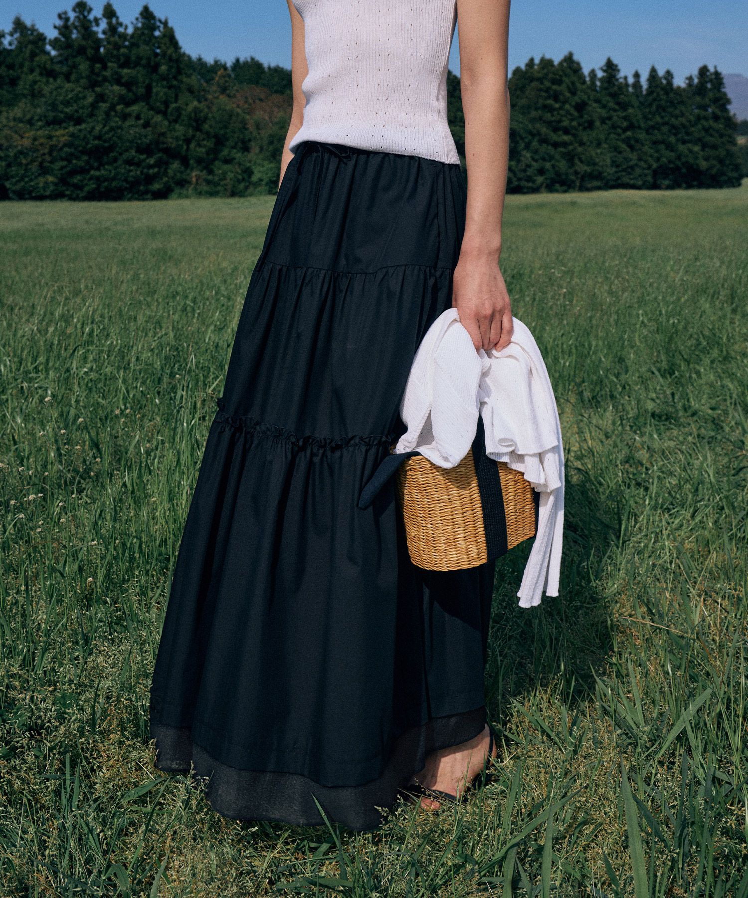 LAMEREI ■ Shirring Banding Long Skirt MUSINSA | LAMEREI Shirring Banding Long Skirt[LMBESUSK5409