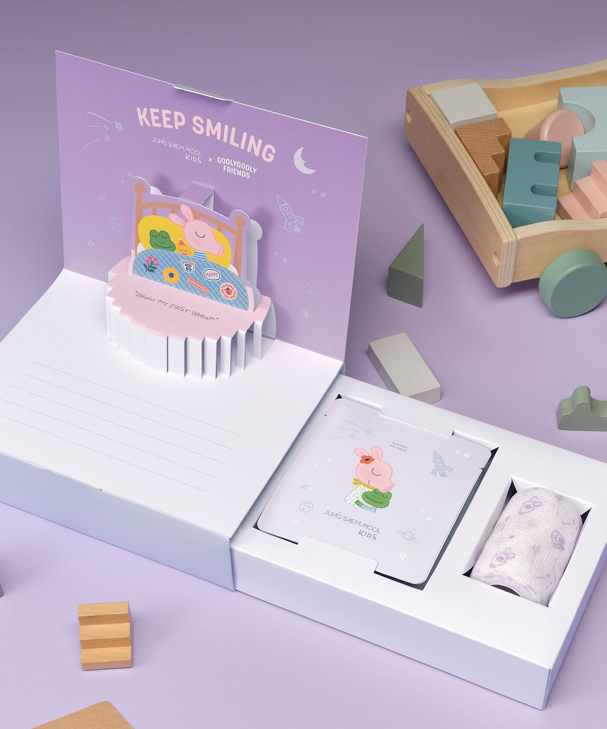 정샘물 키즈(JUNGSAEMMOOL KIDS) 수딩 아토 패치 기획 세트 굴리 굴리 에디션 (아토패치7매&자가점착밴드)