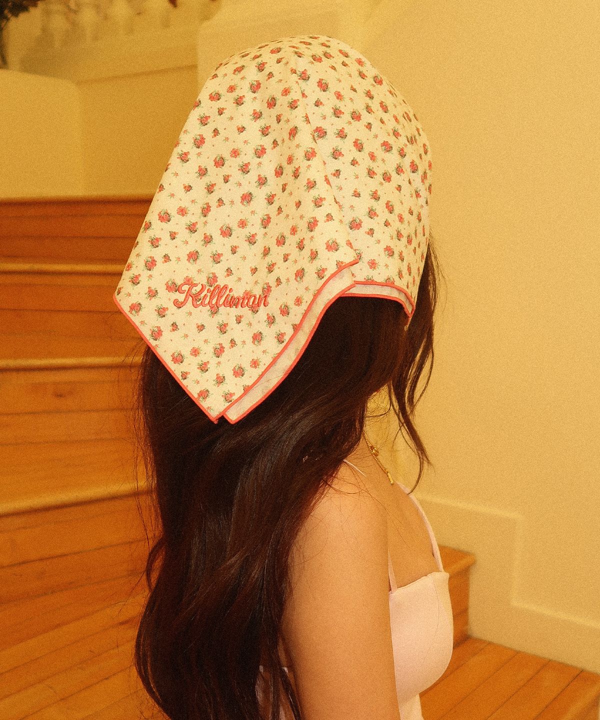 킬리만(KILLIMAN) Coastal Rose Scarf - Coral Pink