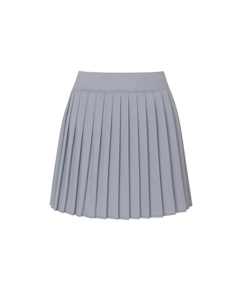 NEW PIQUE PLEATED BANDING SKIRT W/INNER PANTS_Grey