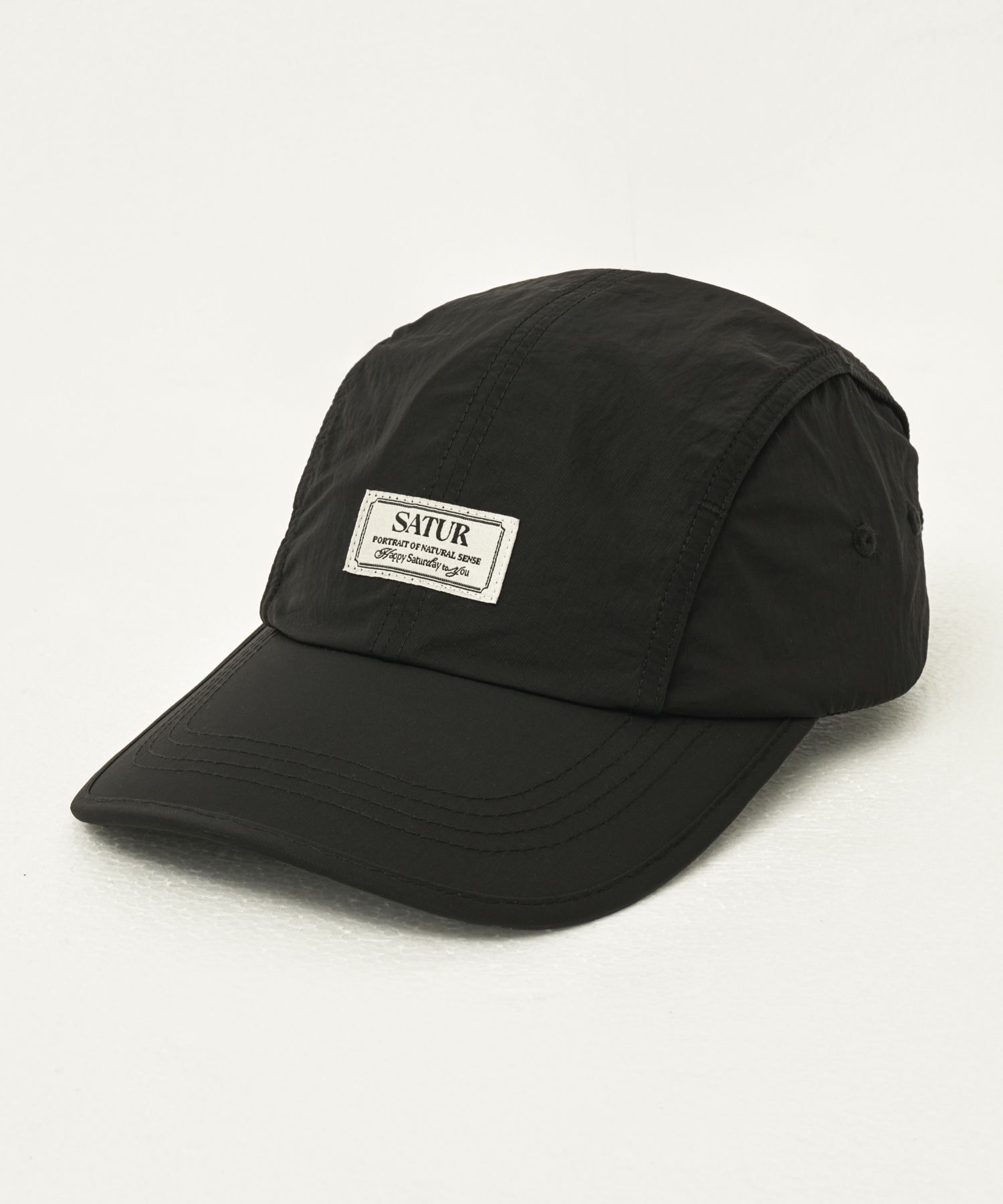 ◆SATUR String 4 panel nylon camp cap/2色◆ MUSINSA | SATUR String 4 Panel Nylon Camp Cap Black