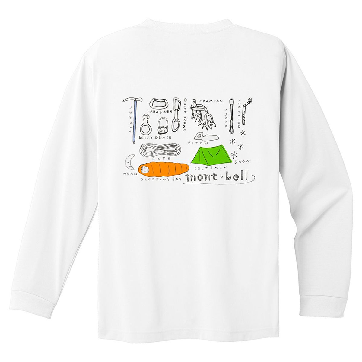 몽벨(MONTBELL) WIC L/S 마운틴기어 T WHITE JBWISURL323