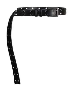 FST EYELET LEATHER BELT BK LONG