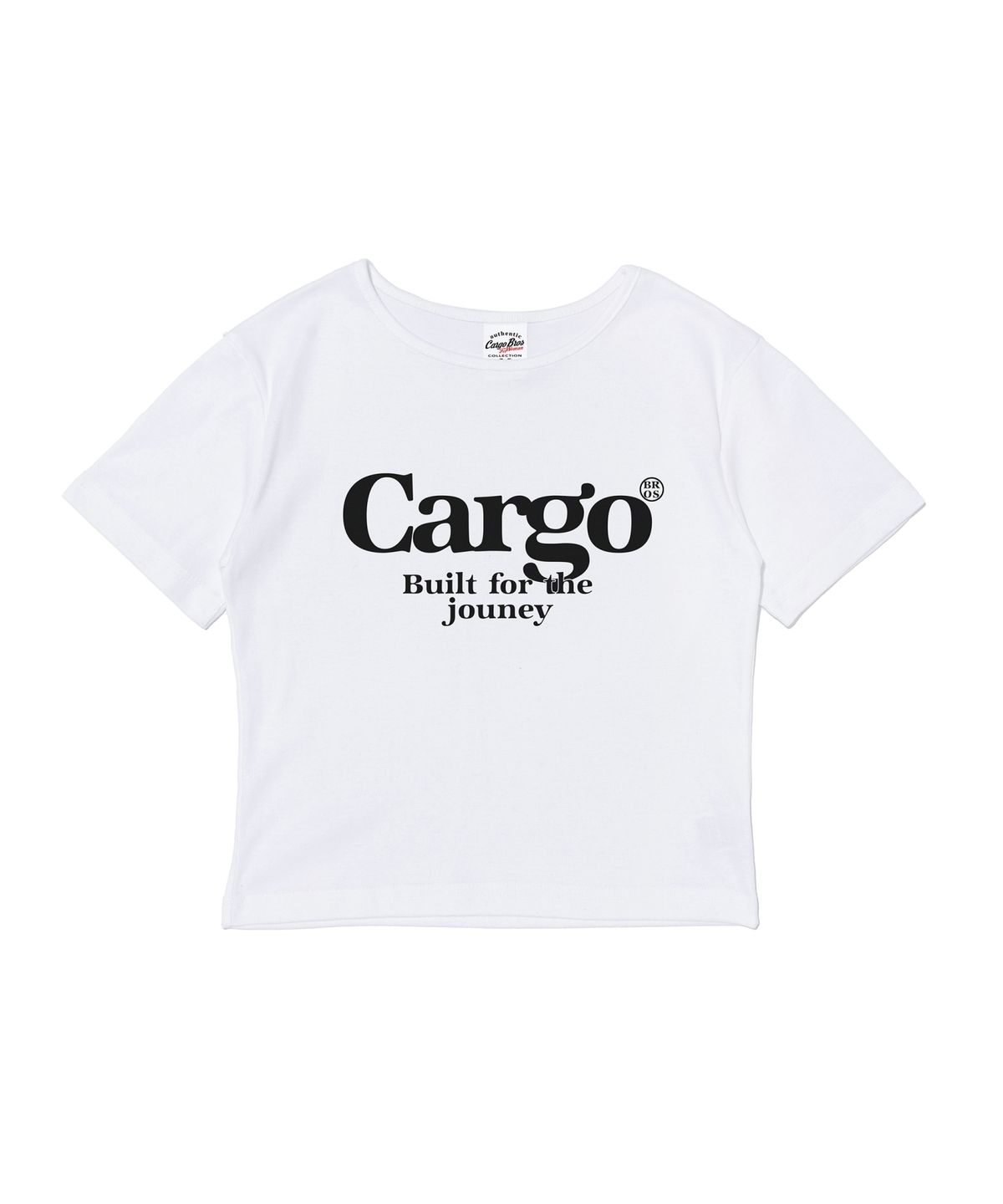 카고브로스 포 우먼(CARGOBROS FOR WOMAN) 카고 스트릿 로고 숏 반팔 티셔츠 (화이트)