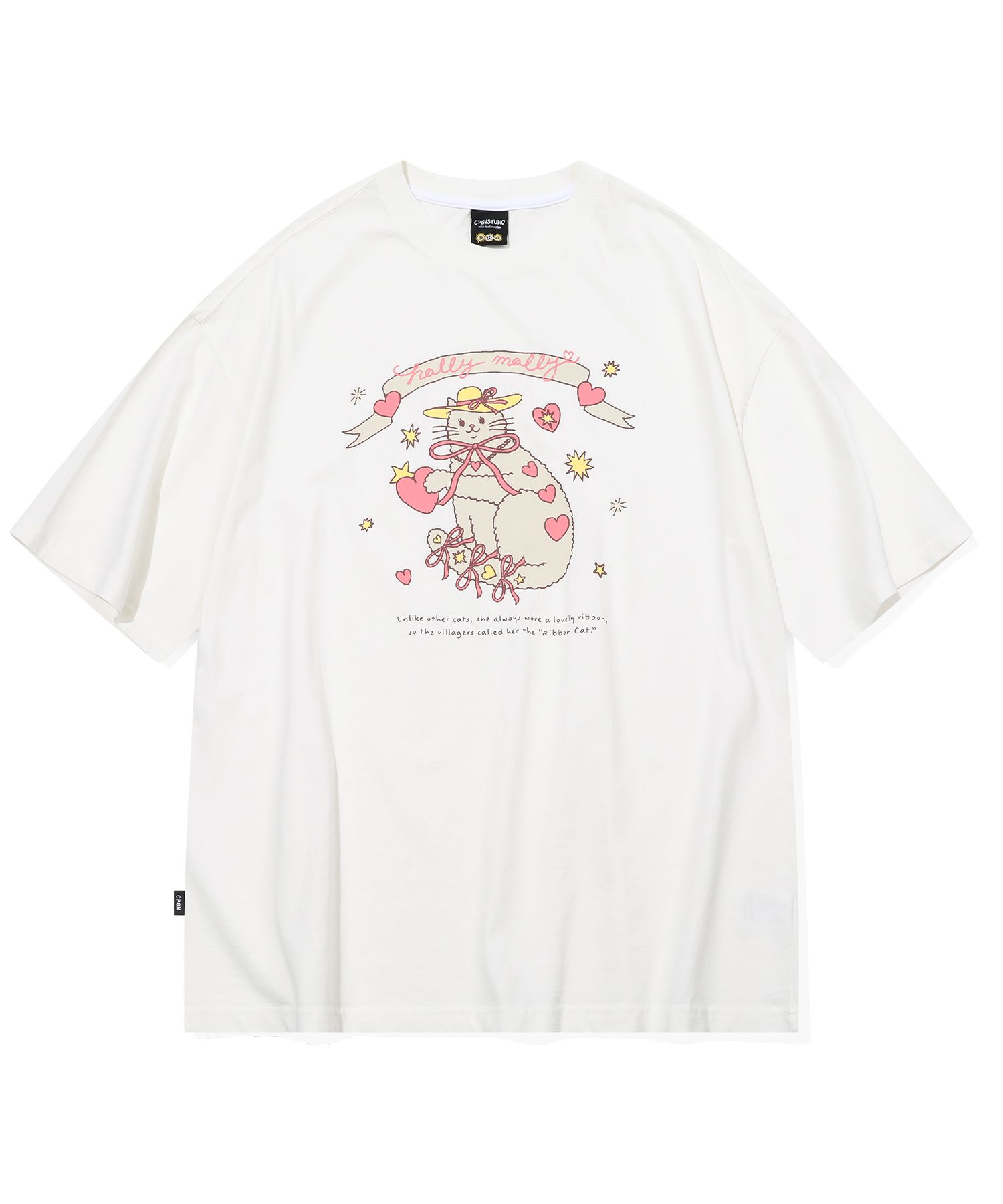 [CPGN STUDIO]25SS★CATS RIBBON PIGMENT SHORT SLEEVE T-SHIRT MUSINSA | CPGN STUDIO Cats Ribbon Short Sleeve T-Shirt Star