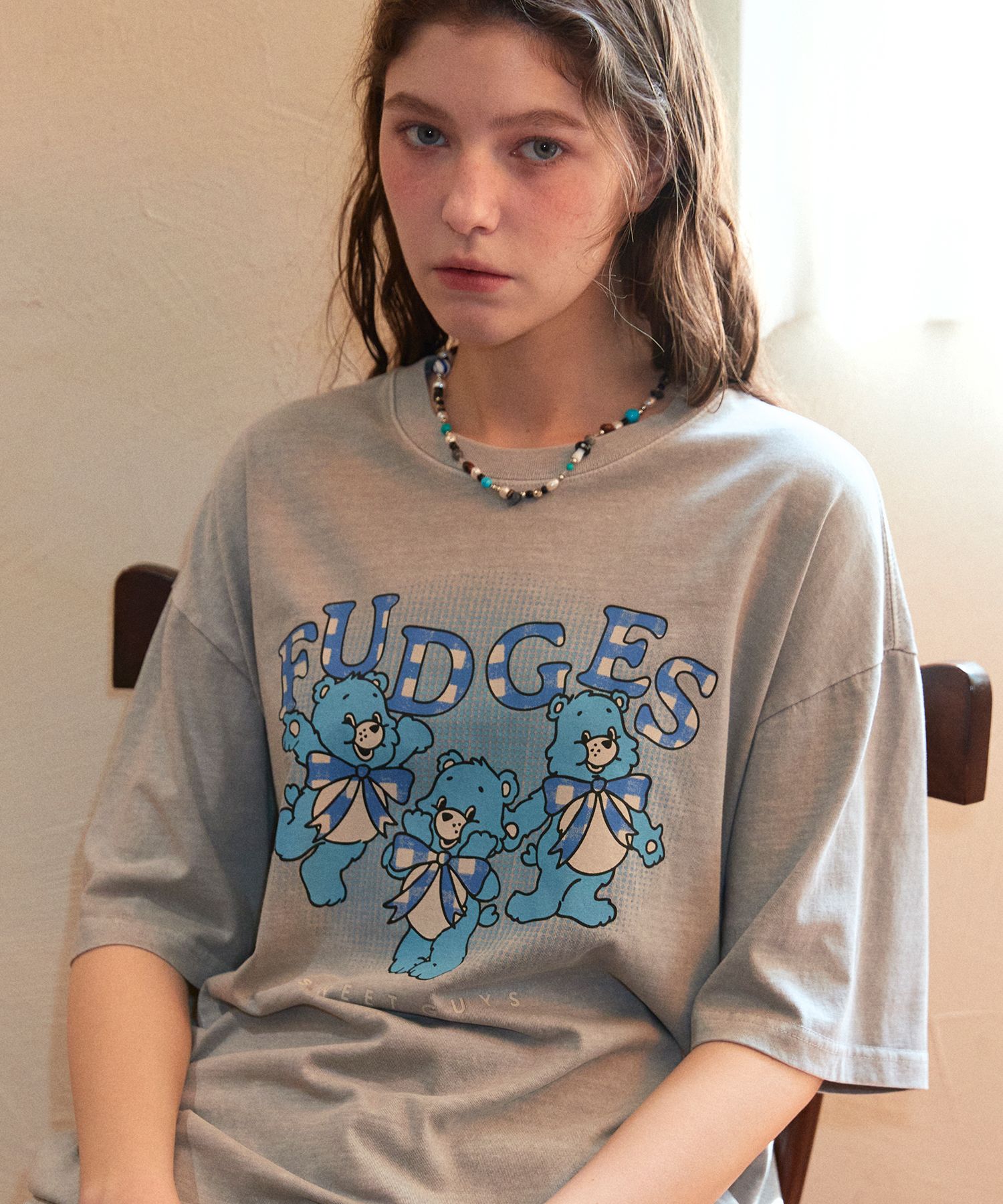 【CPGN STUDIO】25SS★ Fuzzy Bear Pigment Short Sleeve Tee MUSINSA公式 | CPGN STUDIO Fuzzy Bear Pigment Short Sleeve T