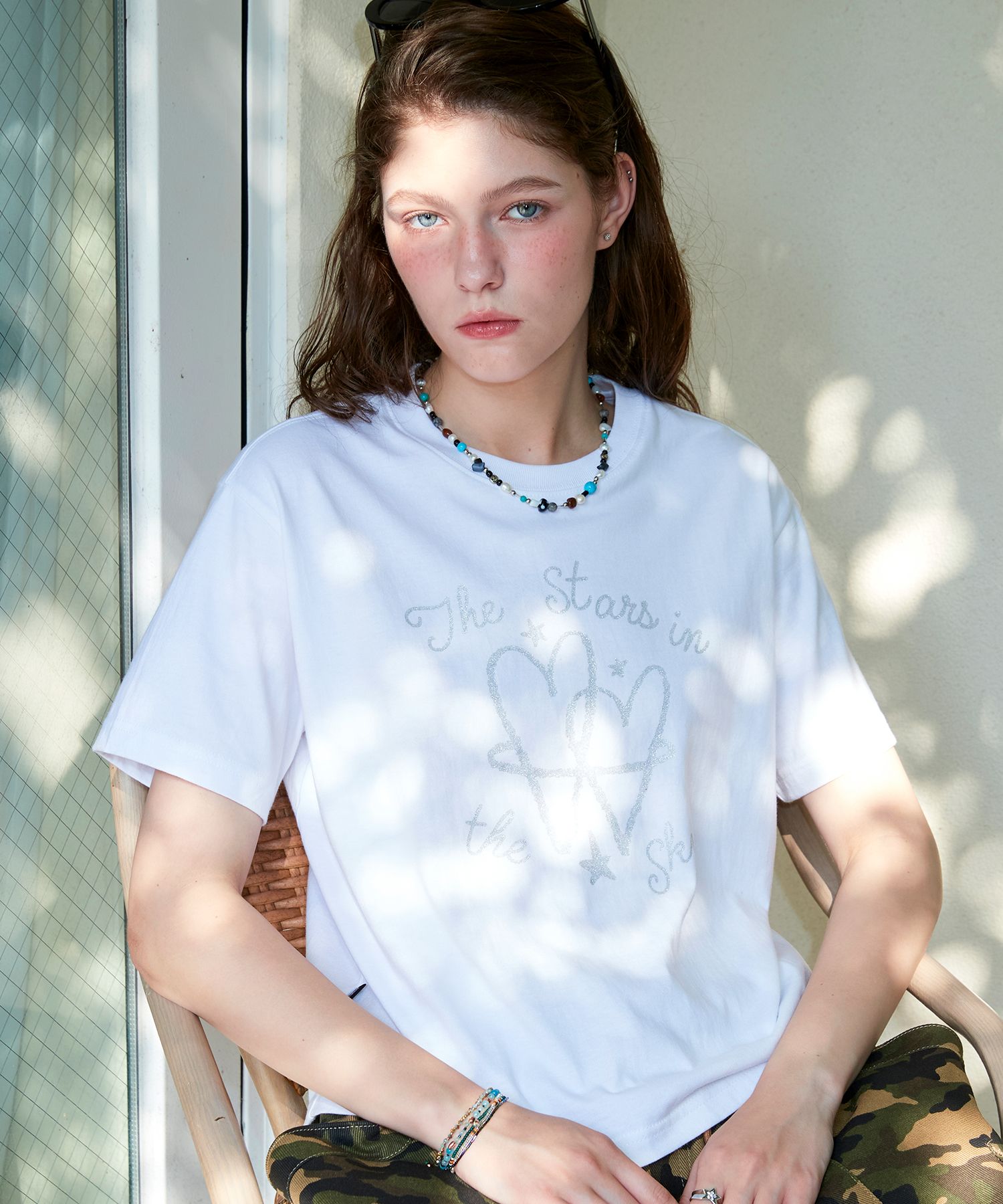 【CPGN STUDIO】24SS★ Rough Heart Crop Short Sleeve Tee KR CPGN Rough heart crop short sleeve t-shirt