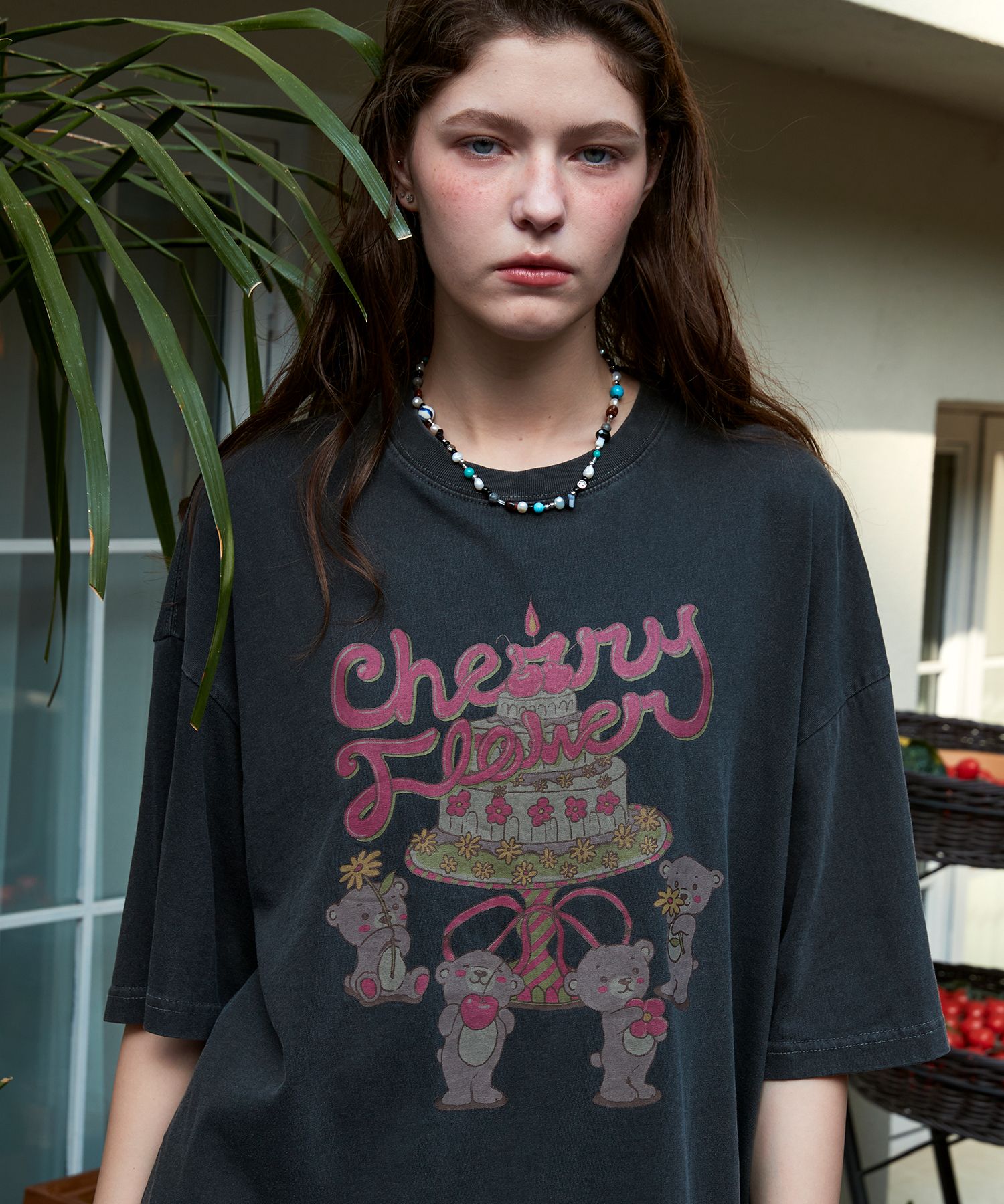 [CPGN STUDIO]★25SS★TEDDY'S CAKE SHORT SLEEVE T-SHIRT MUSINSA | CPGN STUDIO Teddy's Cake Half Sleeve T-Shirt Cream