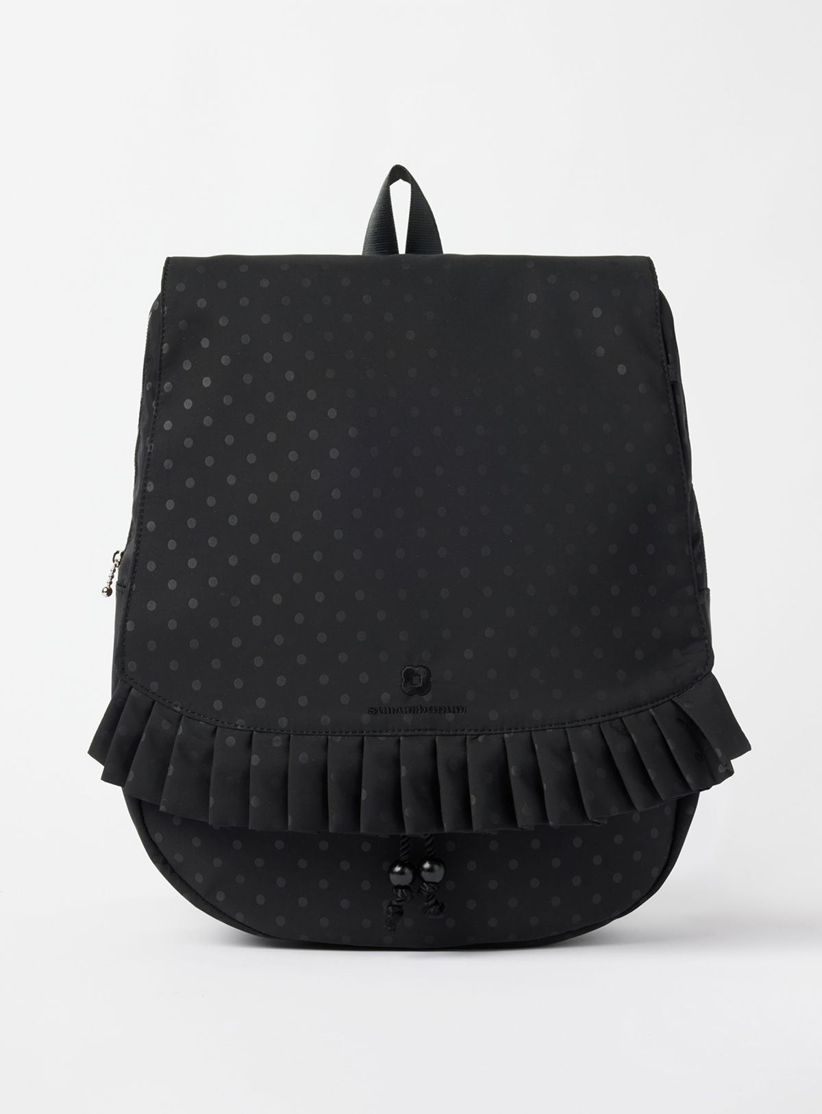 수뭄보눔(SUMUMBONUM) Dot pleats backpack large [Black]