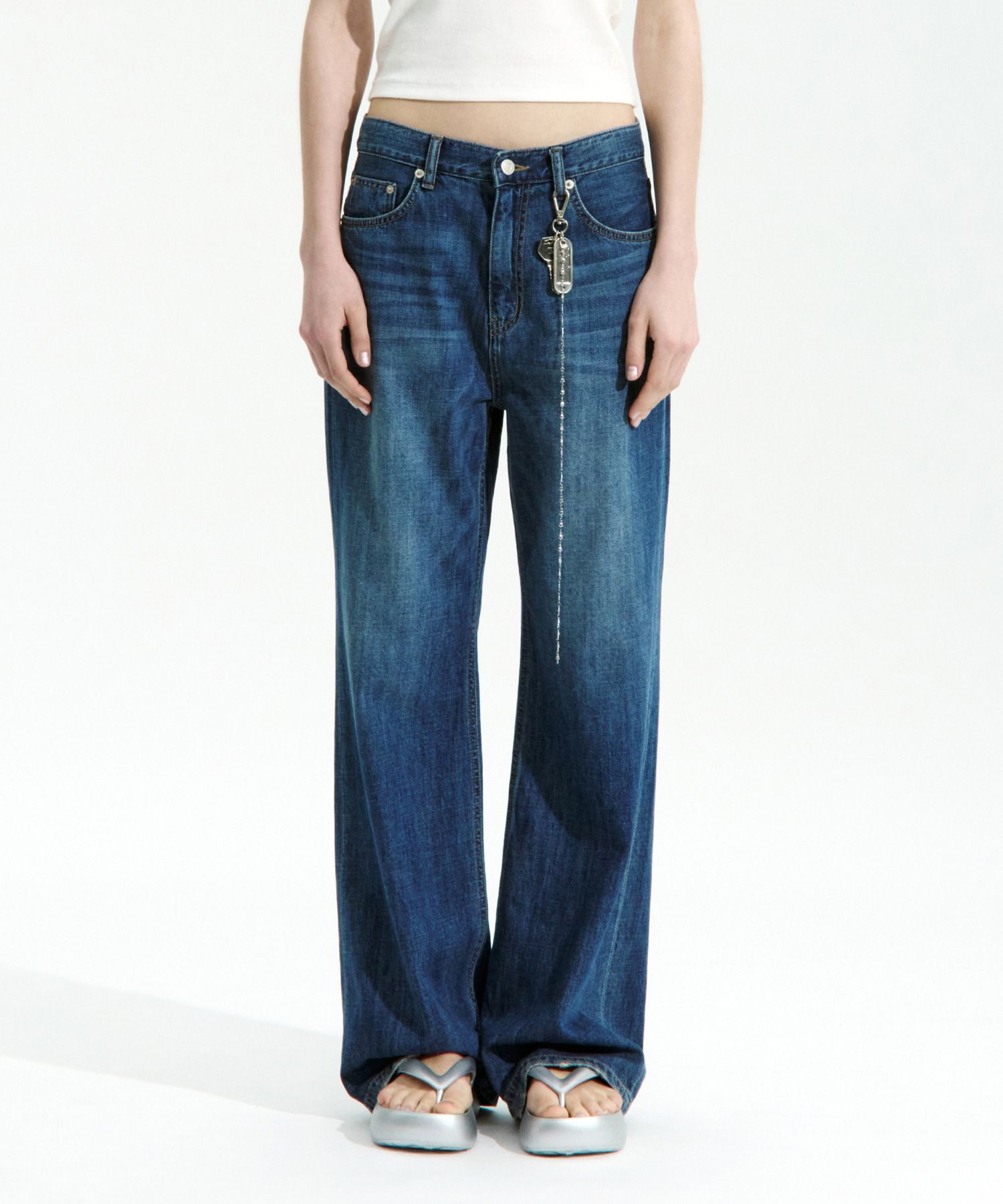 [LOW CLASSIC] / ☆ 25SS AIRY RELAXED-FIT JEANS / MID BLUE MUSINSA | LOW CLASSIC AIRY RELAXED-FIT JEANS_MID