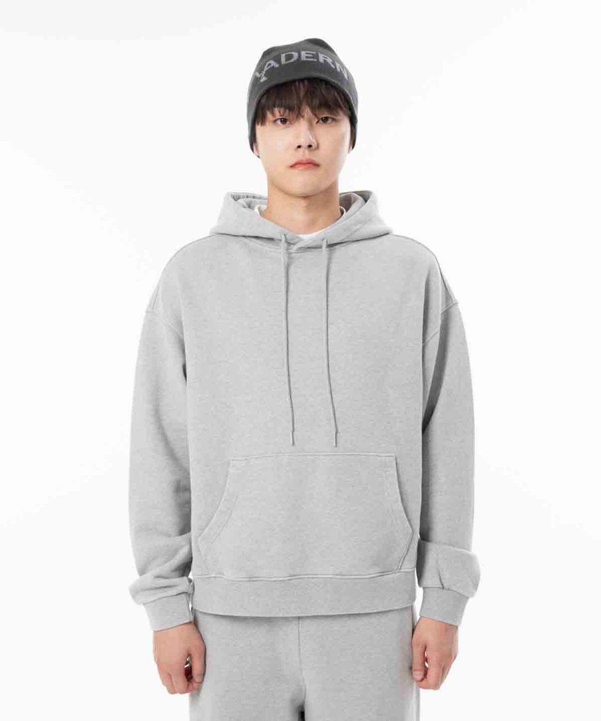 에이던엠(ADERNM) ESSENTIAL SWEAT HOODIE (GRAY)
