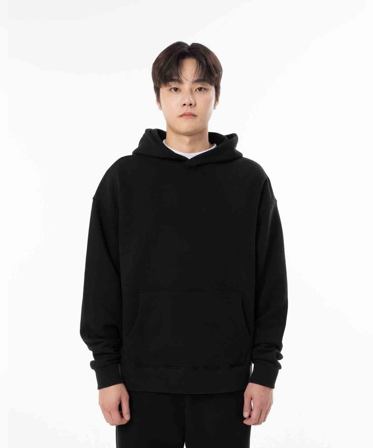에이던엠(ADERNM) ESSENTIAL SWEAT HOODIE (BLACK)