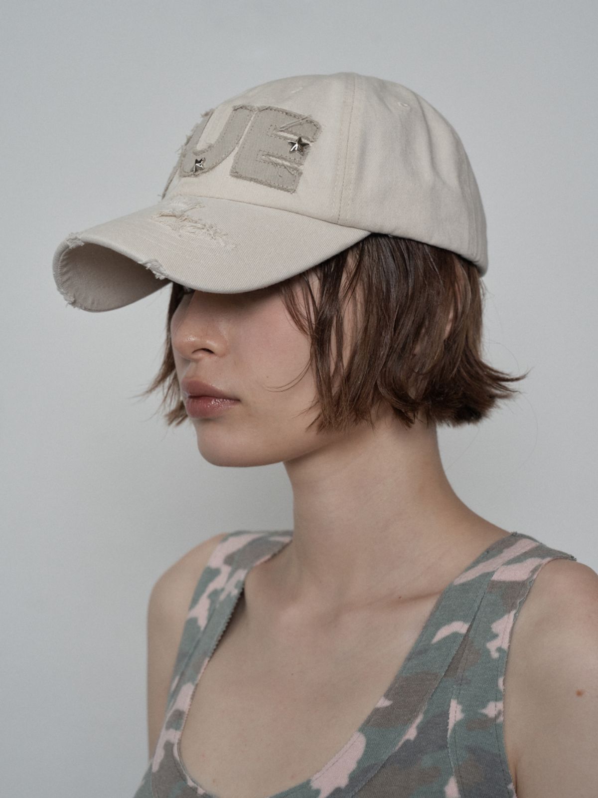 셋업이엑스이(SETUP-EXE) SUE STAR BALL CAP / BEIGE