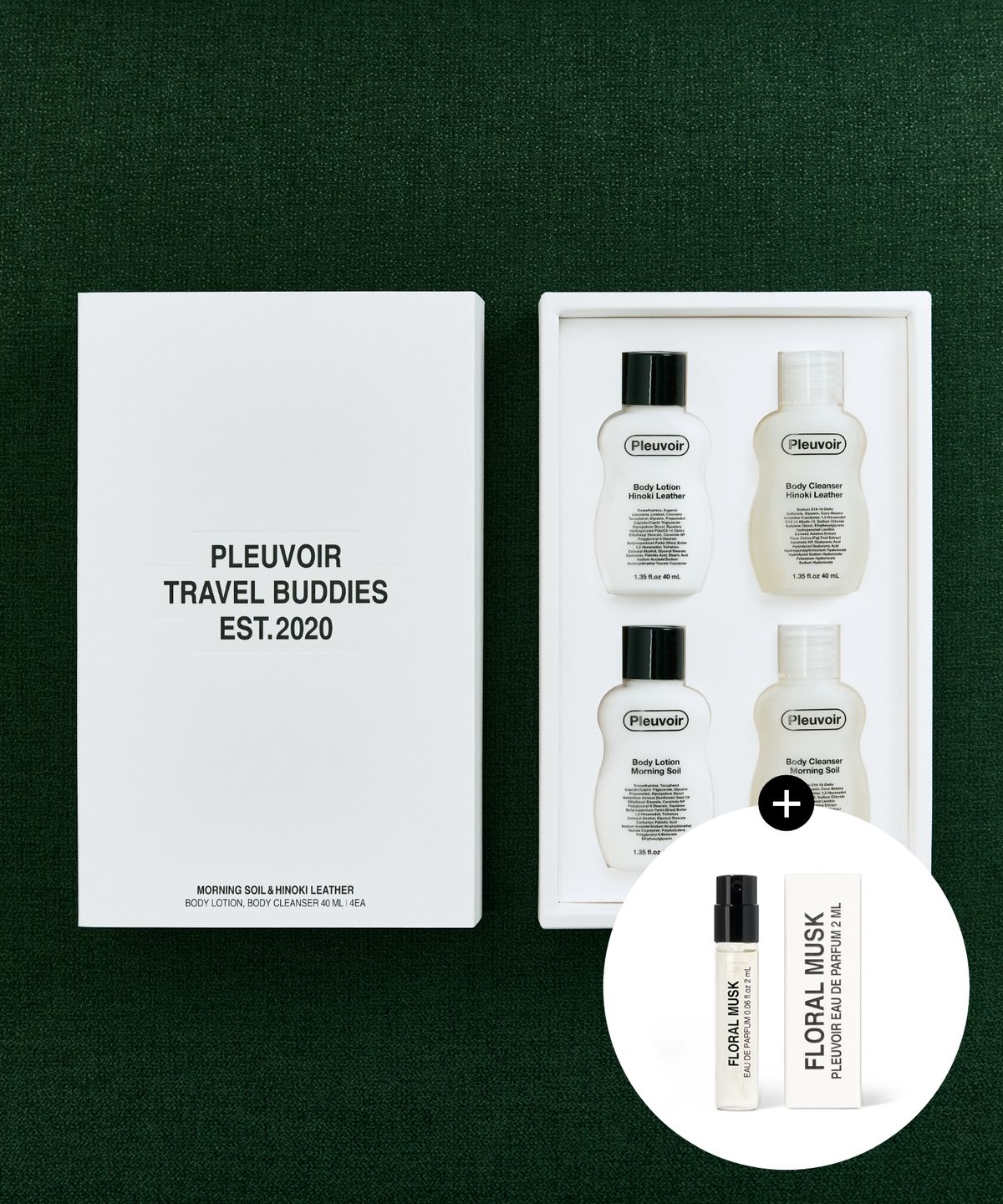 플르부아(PLEUVOIR) [오 드 퍼퓸 2mL 증정] 바디미니세트 40mL (4종 중 택1)
