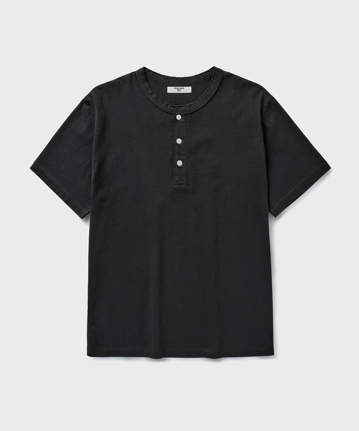 유니온블루(UNION BLUE) CRAFT HENLEY T-SHIRT [GRAPHITE]