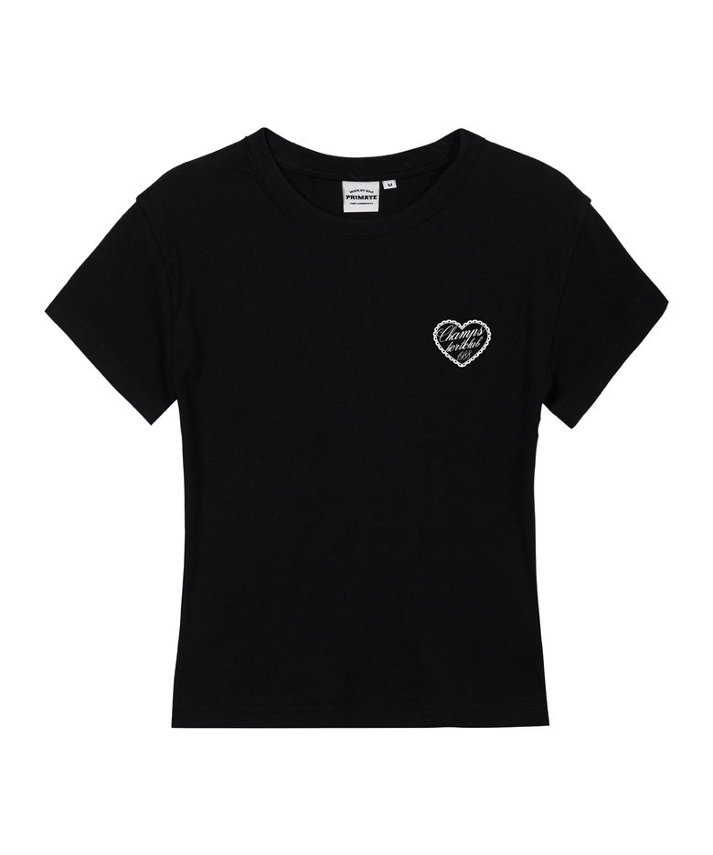 [4 COLORS] LACY HEART CLUB 여성 슬림핏 반팔티셔츠 B25ST83