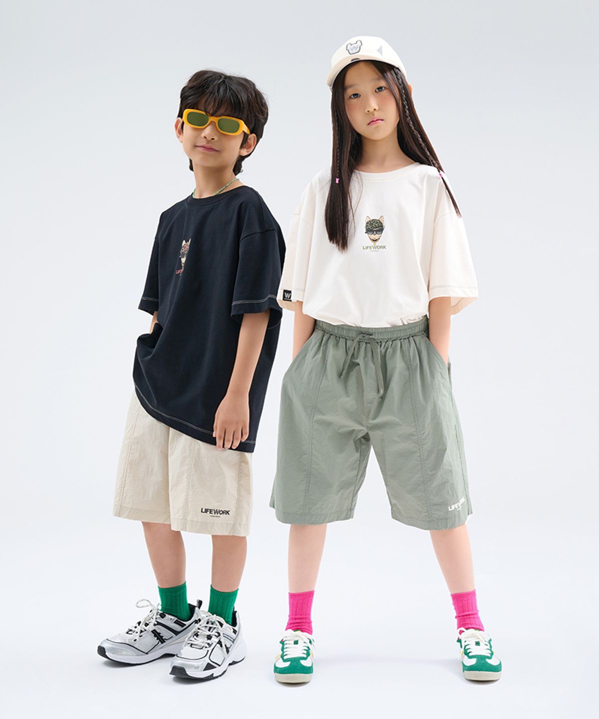 라이프워크 키즈(LIFEWORK KIDS) 키즈) 호피모자 힙독 셋업