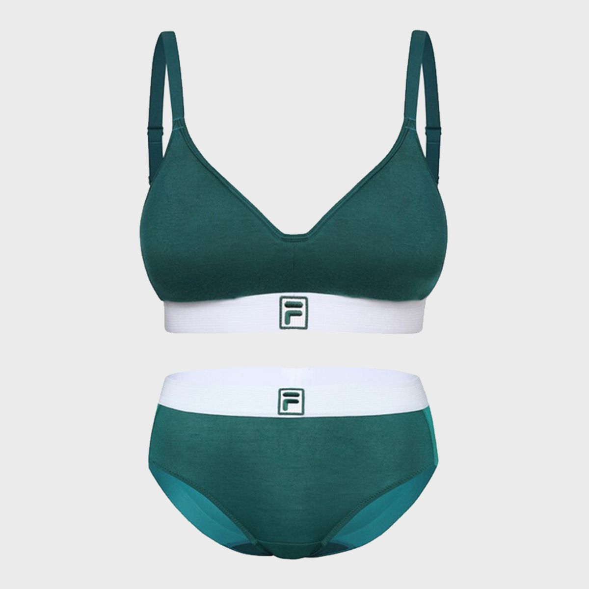 휠라언더웨어(FILA UNDERWEAR) F코튼 볼륨 브라탑 팬티 세트(FI4BAH1111FDGR)