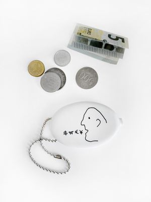 Rubber Squeeze Coin Pouch Keyring