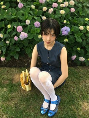 DENIM SLEEVELESS SHIRT_BLUE