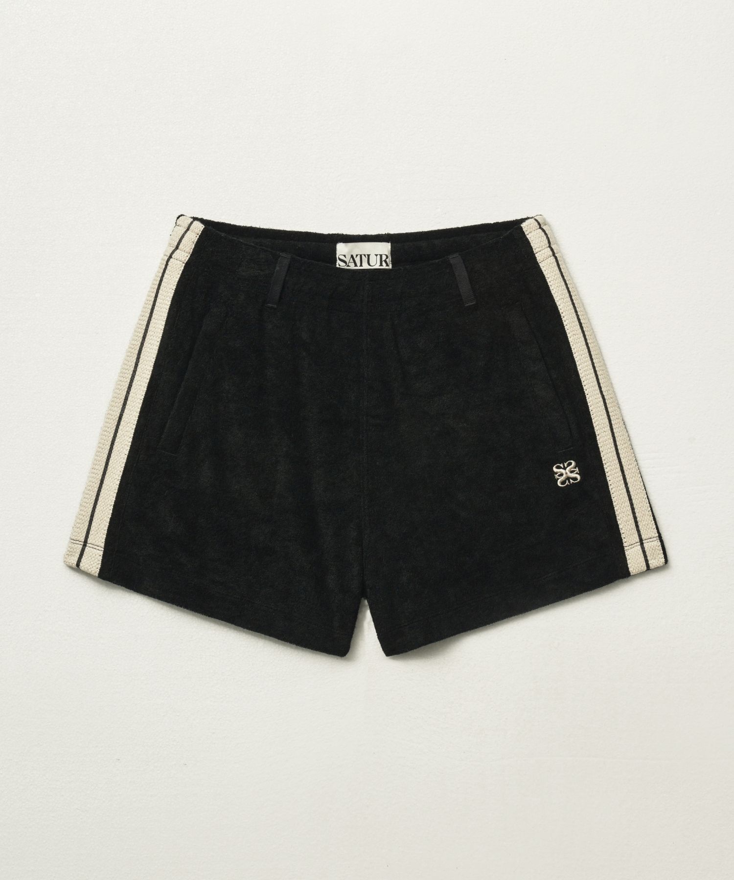 【SATUR】 Lawton Terry Shorts / 追跡付 MUSINSA | SATUR (W) Lawton Terry Shorts Black