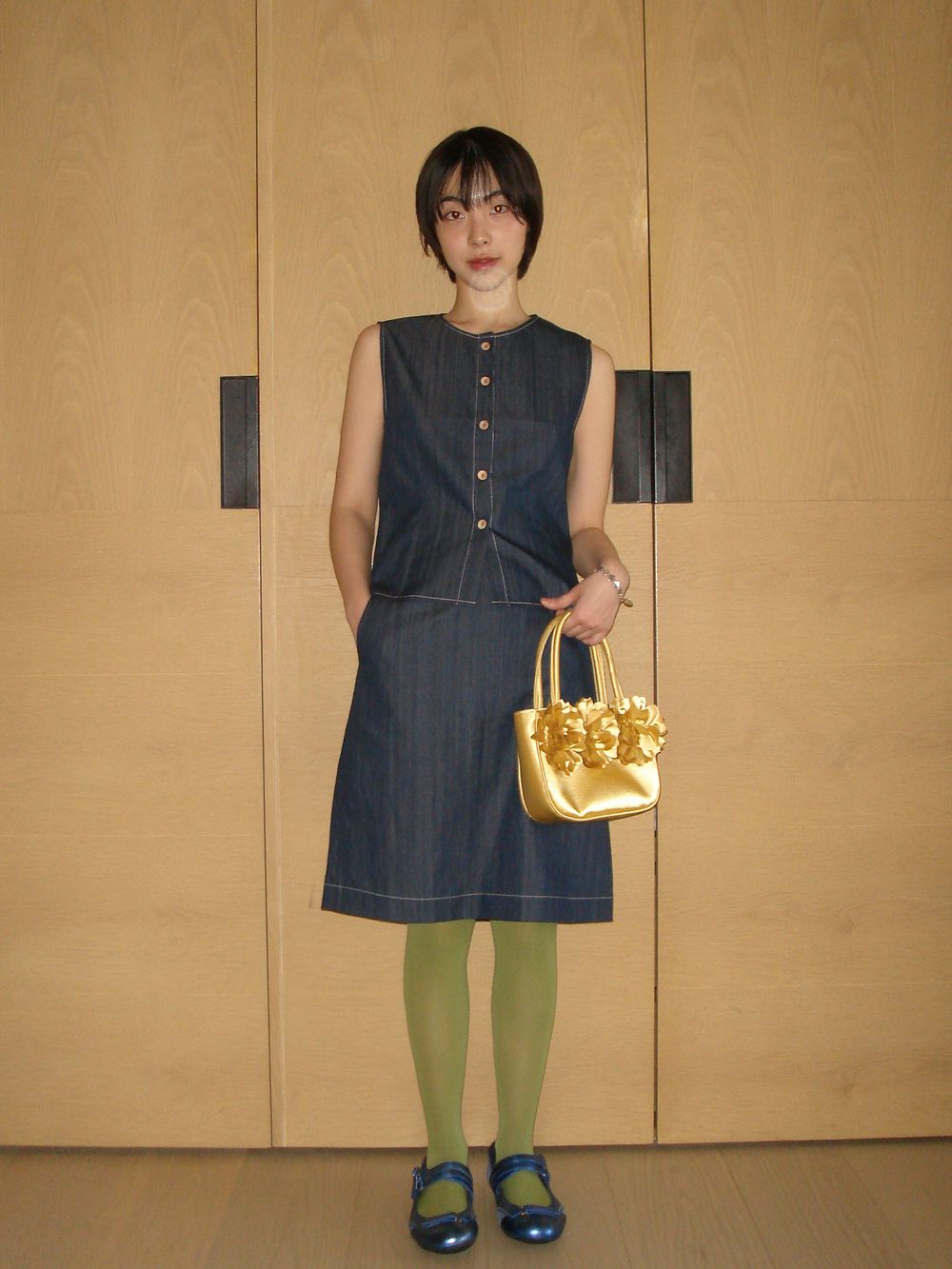 M DENIM SKIRT_BLUE