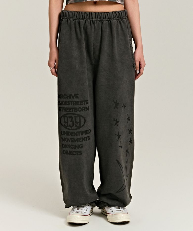 939 DYED OBJECT SWEAT PANTS (CHARCOAL)