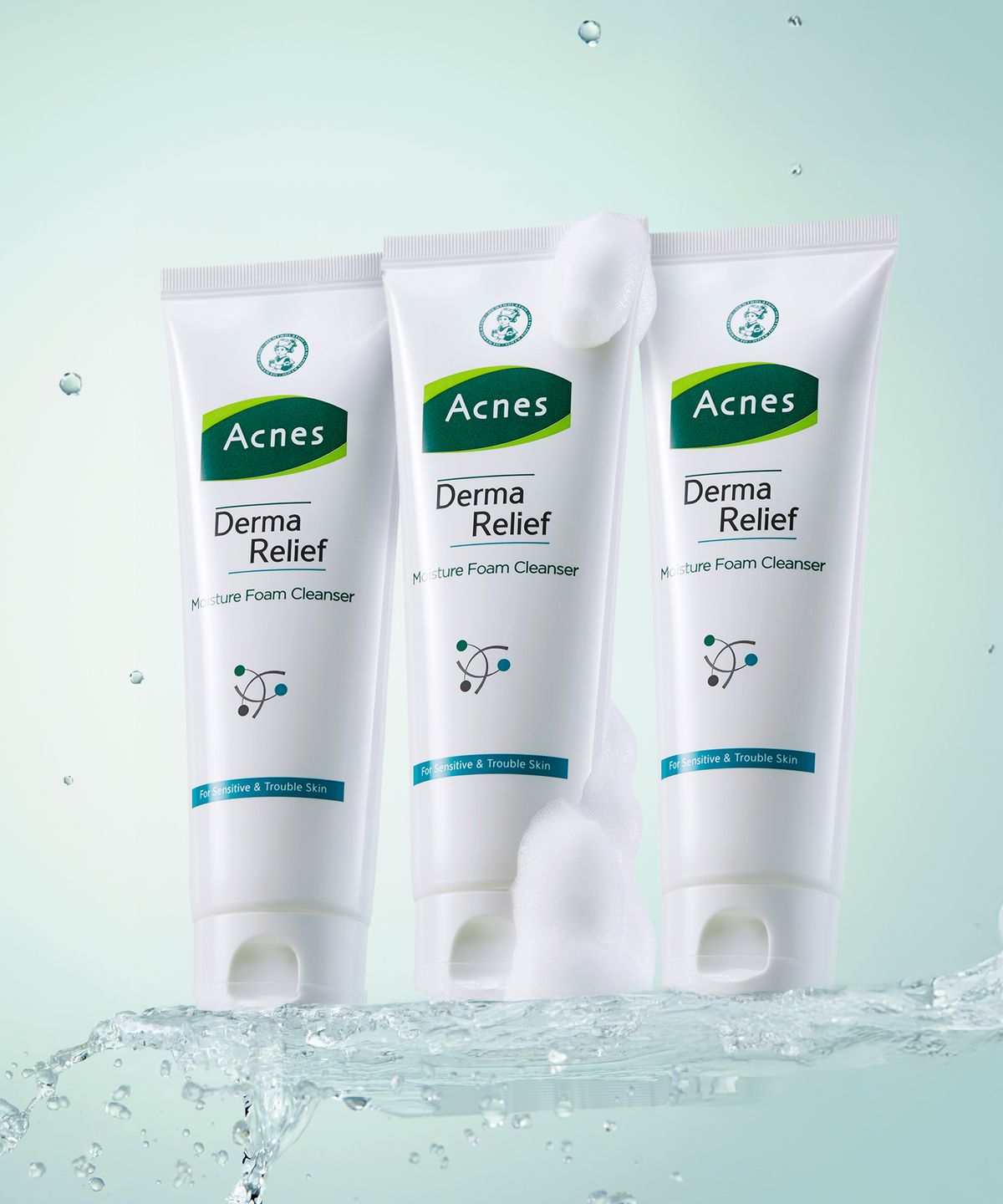 아크네스(ACNES) [3Pack] 약산성 더마릴리프 모이스처 폼클렌저 125ml