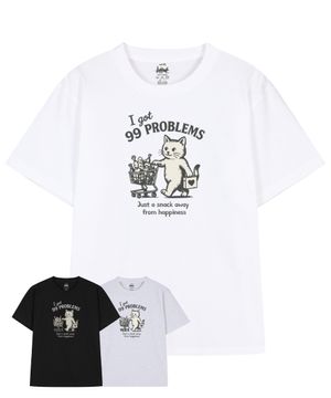99 프라블럼 쇼핑 캣 반팔 티셔츠 (3color)